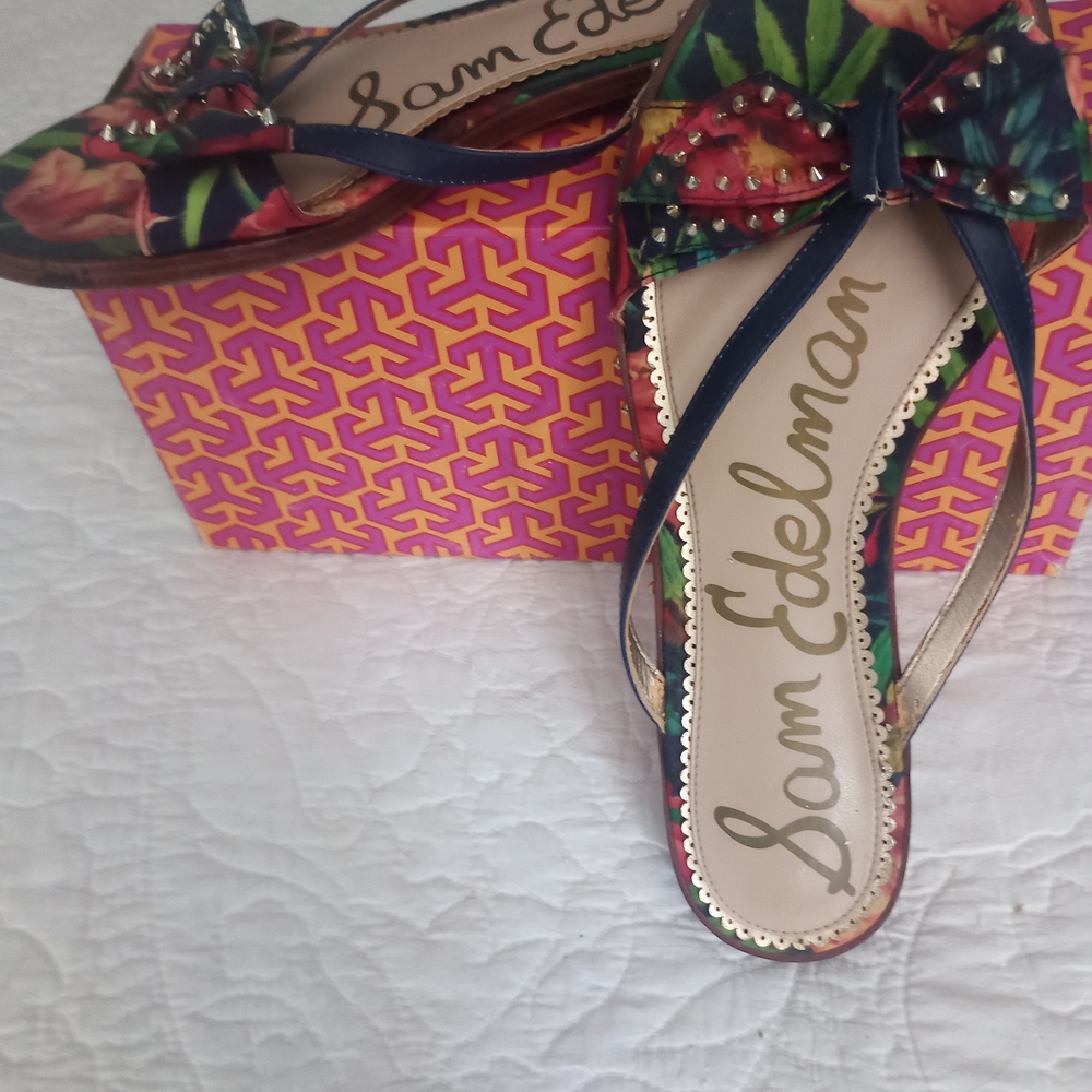 Sam Edelman Multicolor Bow Sandals